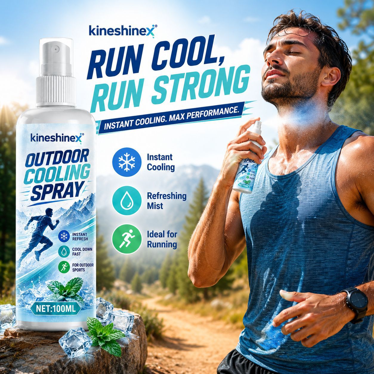 Outdoor Sport Gear - رذاذ تبريد خارجي 100 مل -